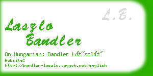 laszlo bandler business card